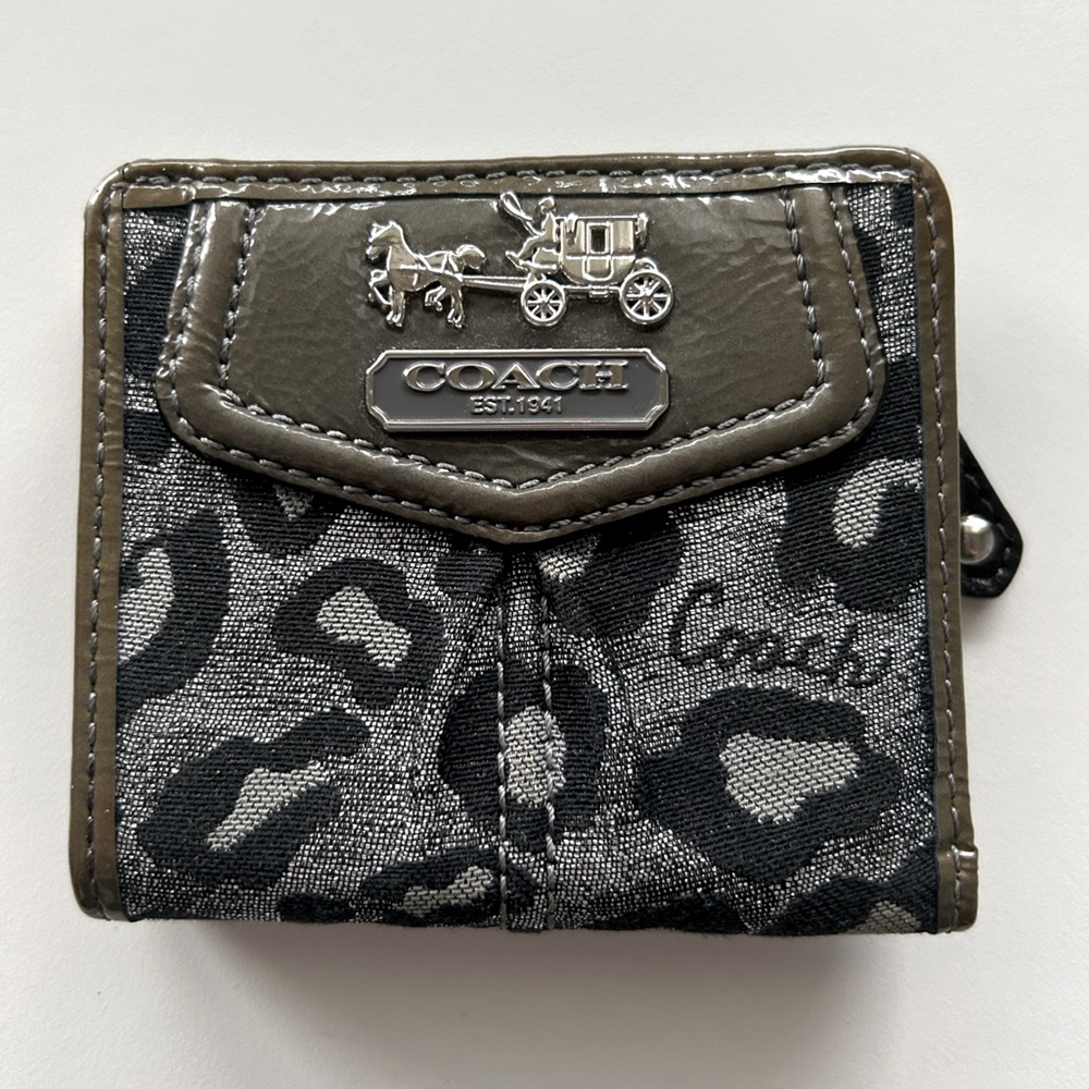 Coach Leopard Print Mini Wallet